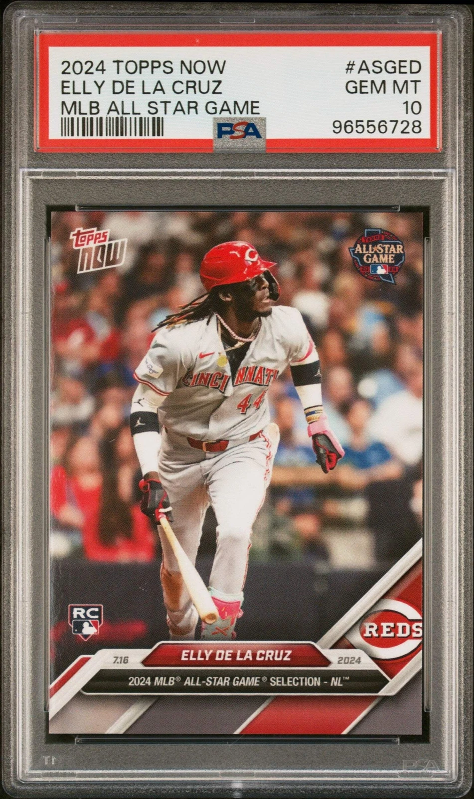 Graded 2024 Topps Now Elly De La Cruz #ASGED MLB ASG Rookie Baseball Card PSA 10