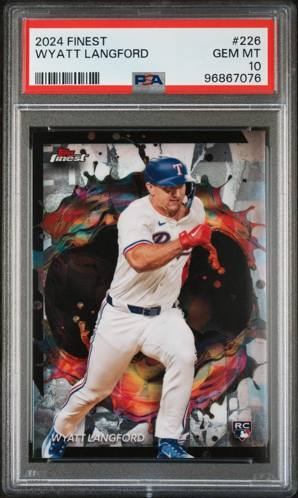 Graded 2024 Topps Finest Wyatt Langford #226 Rookie RC Baseball Card PSA 10 Gem