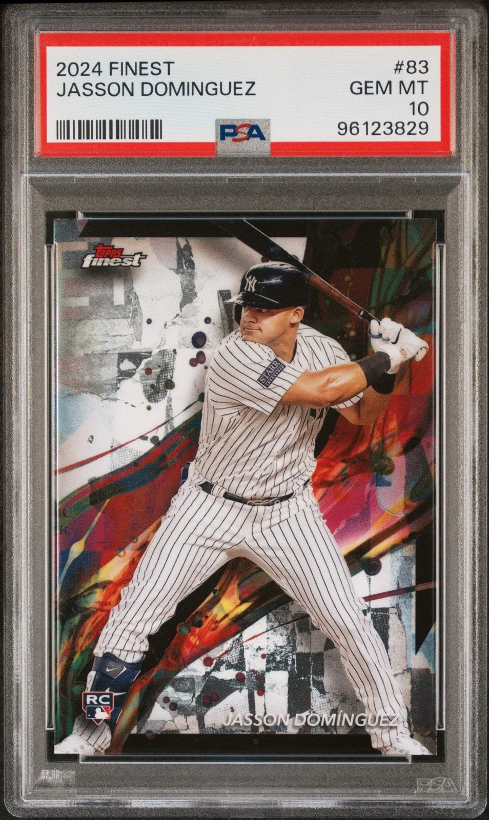 Graded 2024 Topps Finest Jasson Dominguez #83 Rookie RC Baseball Card PSA 10