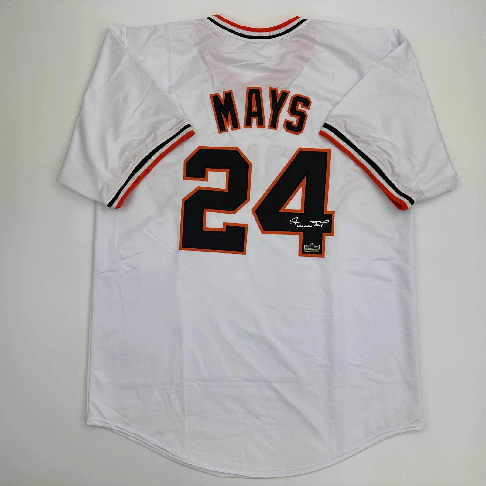 Facsimile Autographed Willie Mays San Francisco White Baseball Jersey Men's XL