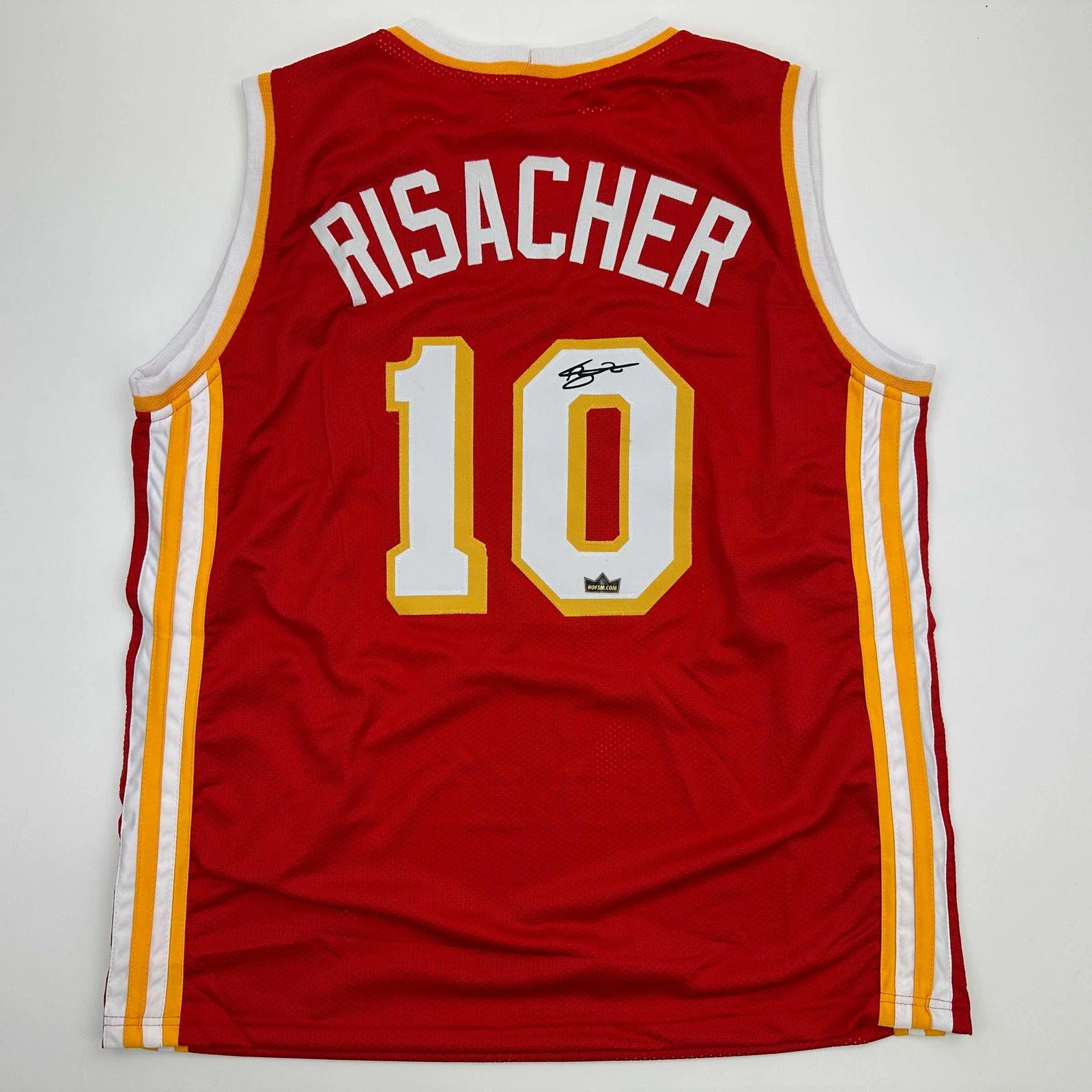 Facsimile Autographed Zaccharie Risacher Atlanta Red Basketball Jersey Men's XL