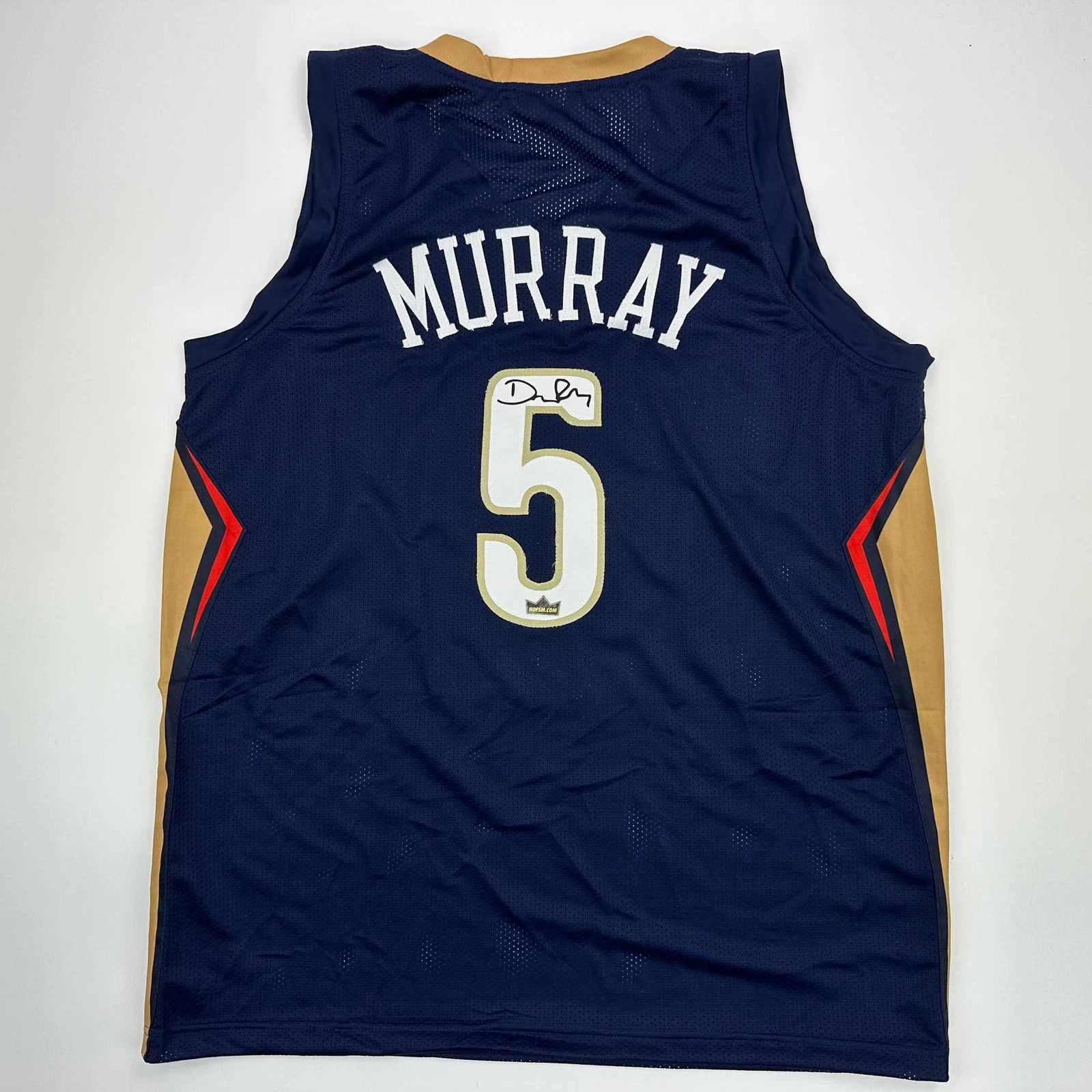 Facsimile Autographed Dejounte Murray New Orleans Blue Jersey Size Men's XL