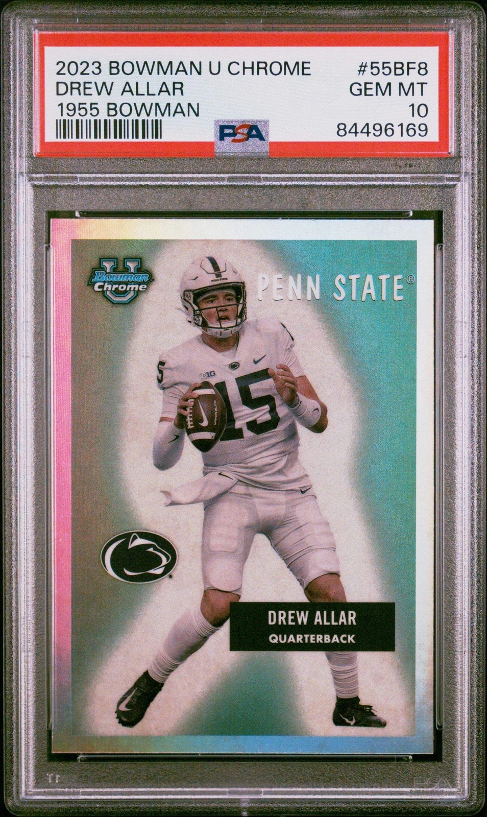 Graded 2023 Topps Bowman U Chrome Drew Allar #55BF8 1955 RC Football Card PSA 10