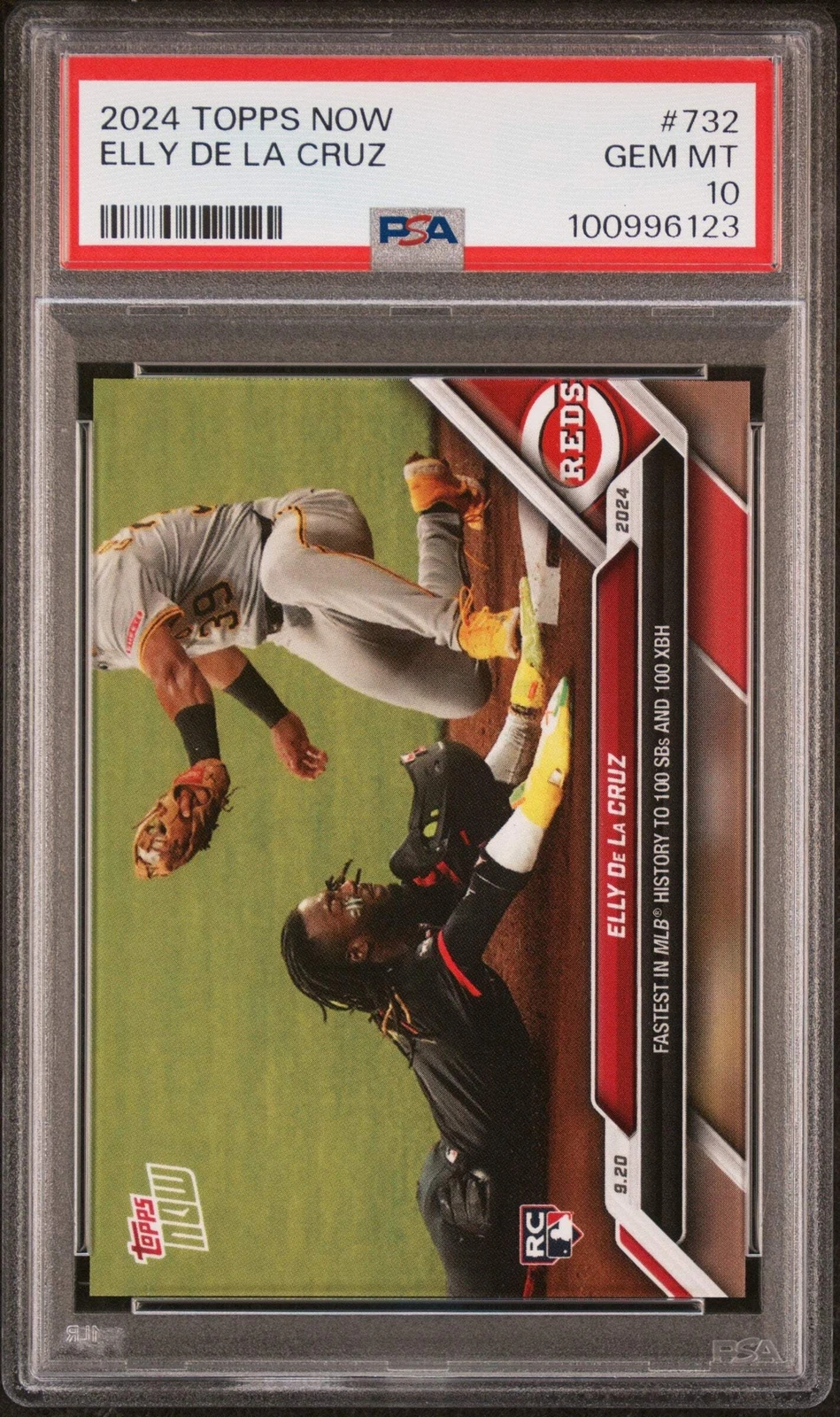 Graded 2024 Topps Now Elly De La Cruz #732 Rookie RC Baseball Card PSA 10 Gem