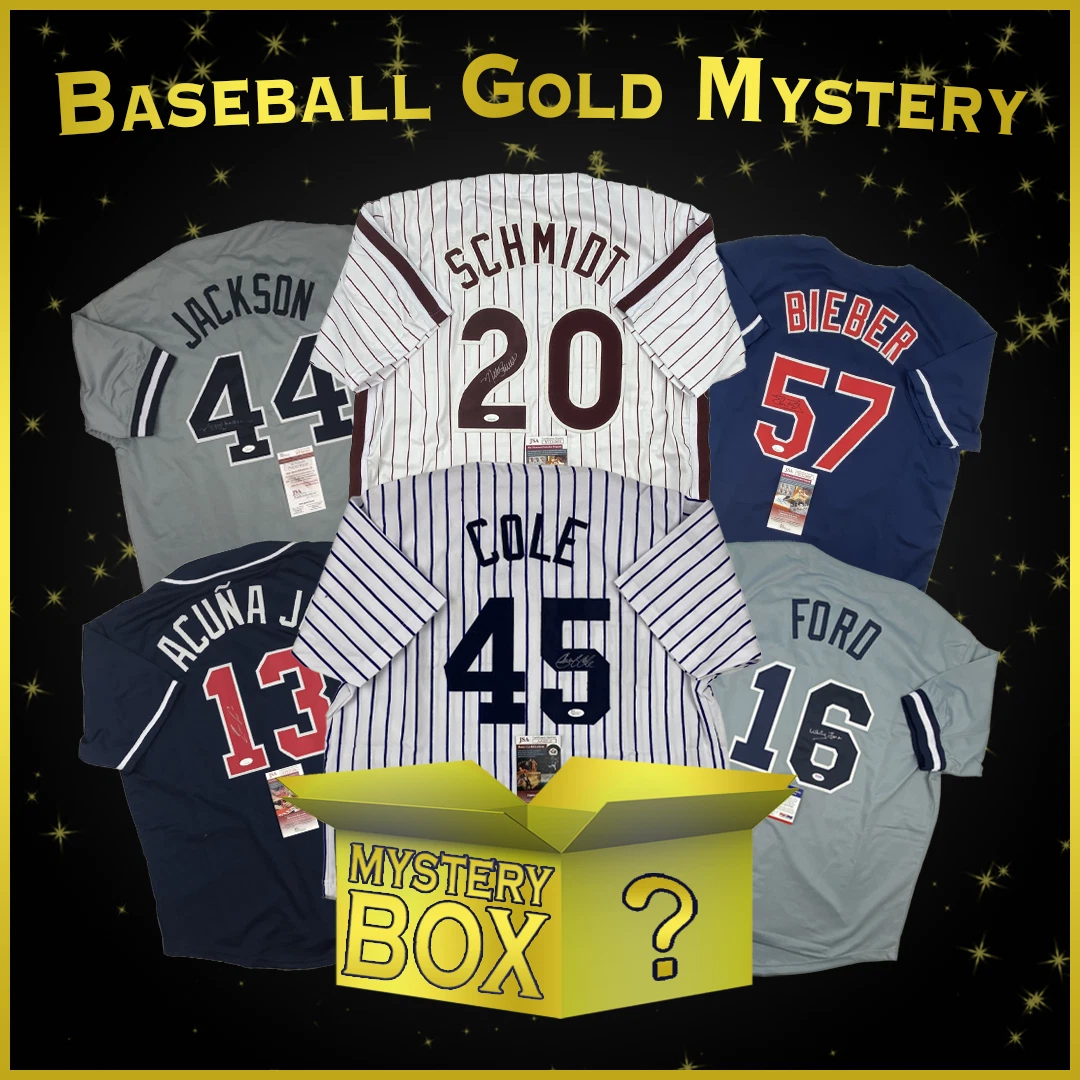 Autographed/Signed Baseball GOLD Series 1 Jersey Mystery Box PSA JSA BAS COA