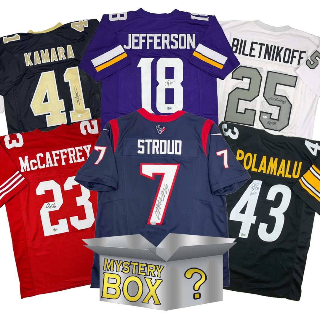 Autographed/Signed Football SILVER Series 3 Jersey Mystery Box PSA JSA BAS COA