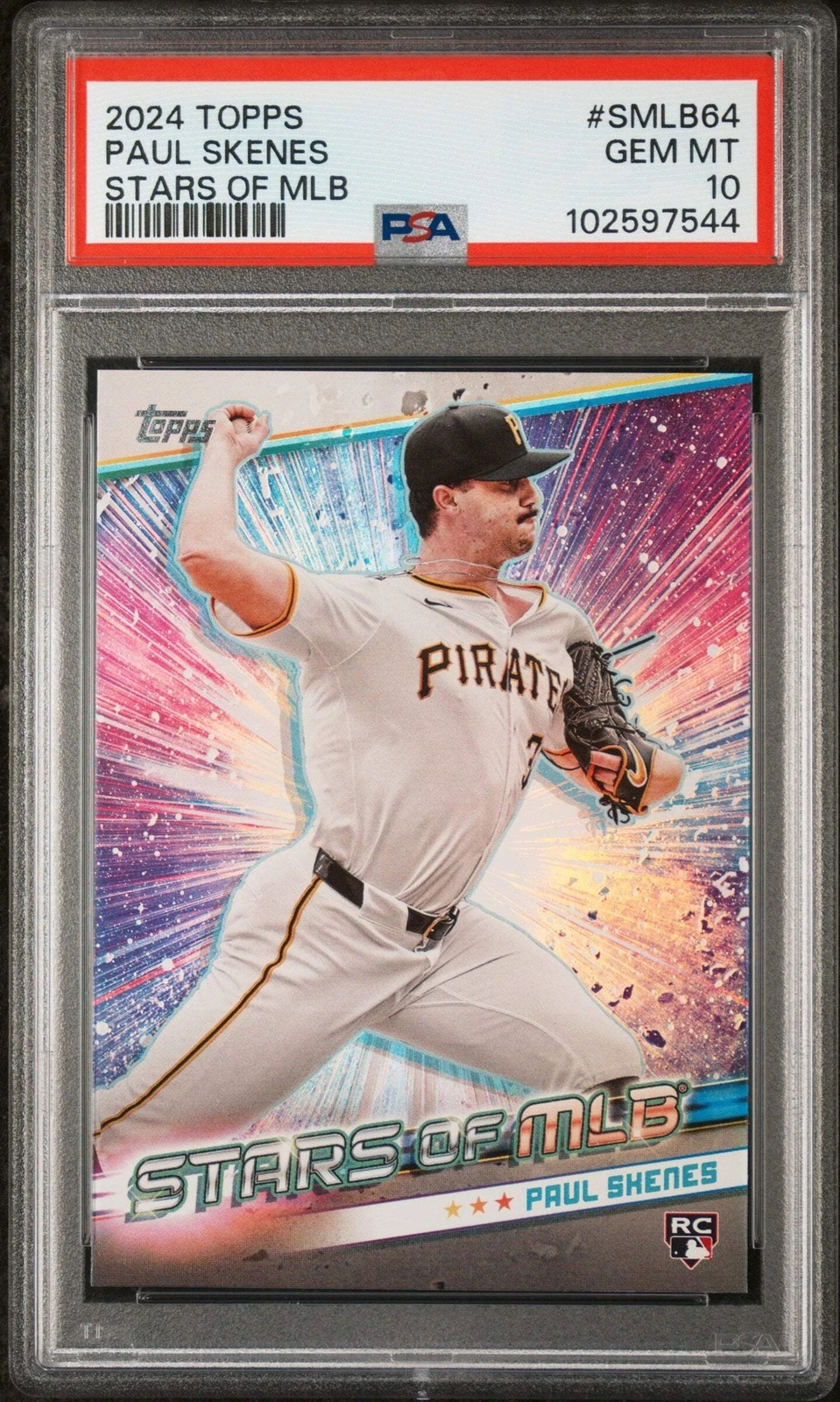 Graded 2024 Topps Paul Skenes #SMLB64 Stars of MLB Rookie RC Card PSA 10 Mint