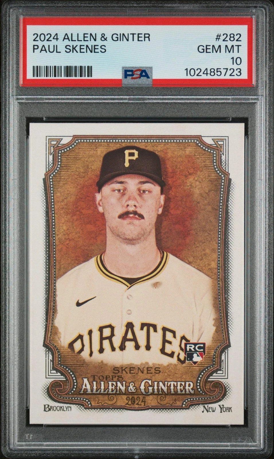 Graded 2024 Topps Allen & Ginter Paul Skenes #282 Rookie RC Baseball Card PSA 10