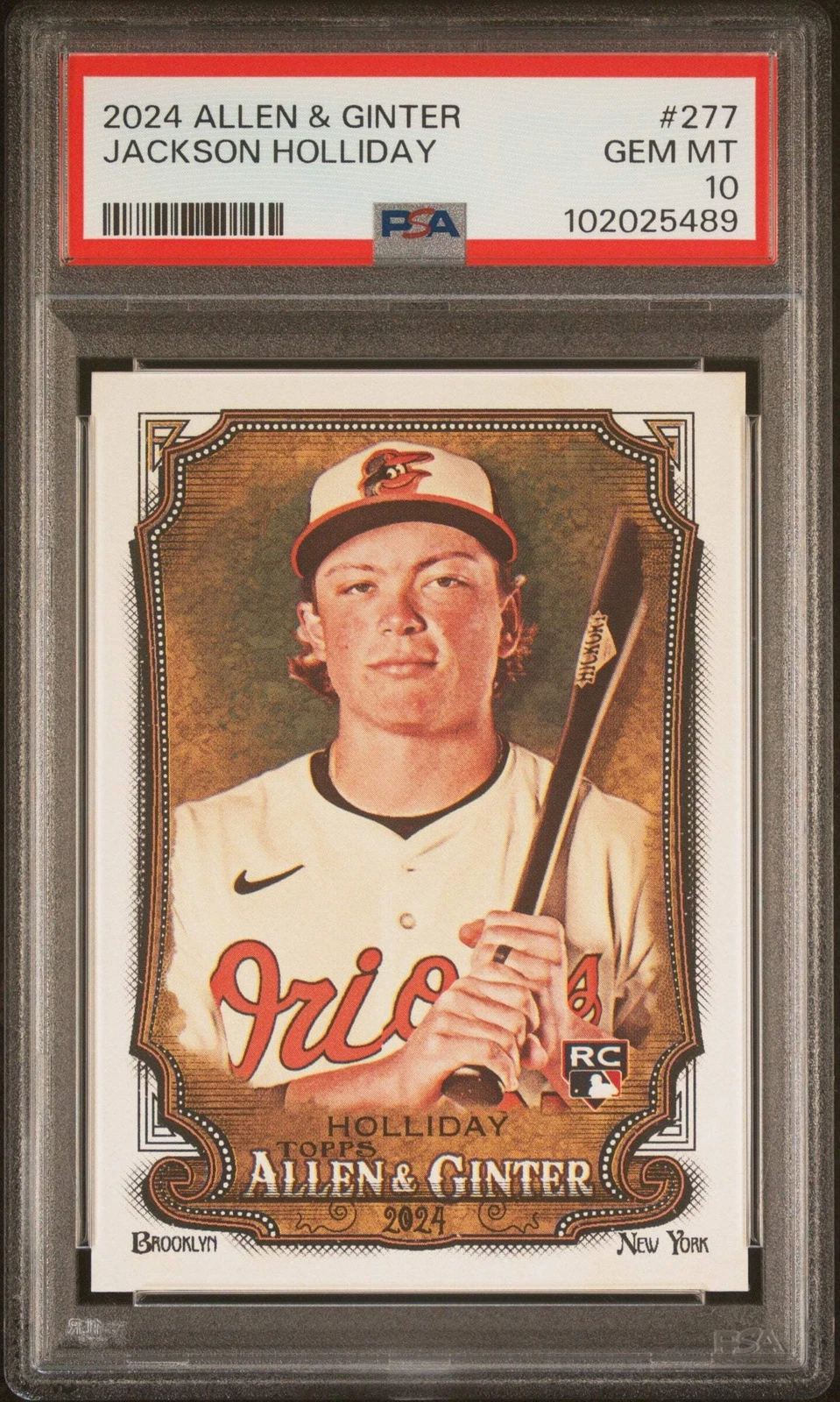 Graded 2024 Topps Allen & Ginter Jackson Holliday #277 RC Baseball Card PSA 10