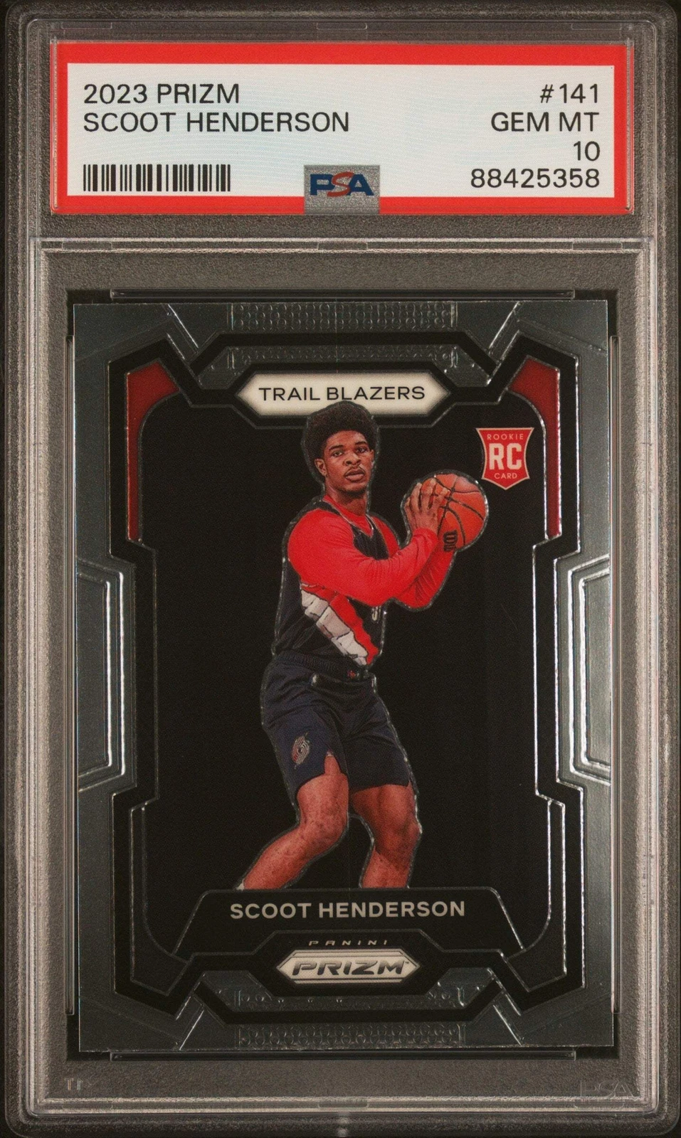 Graded 2023 Panini Prizm Scoot Henderson #141 Rookie RC Basketball Card PSA 10