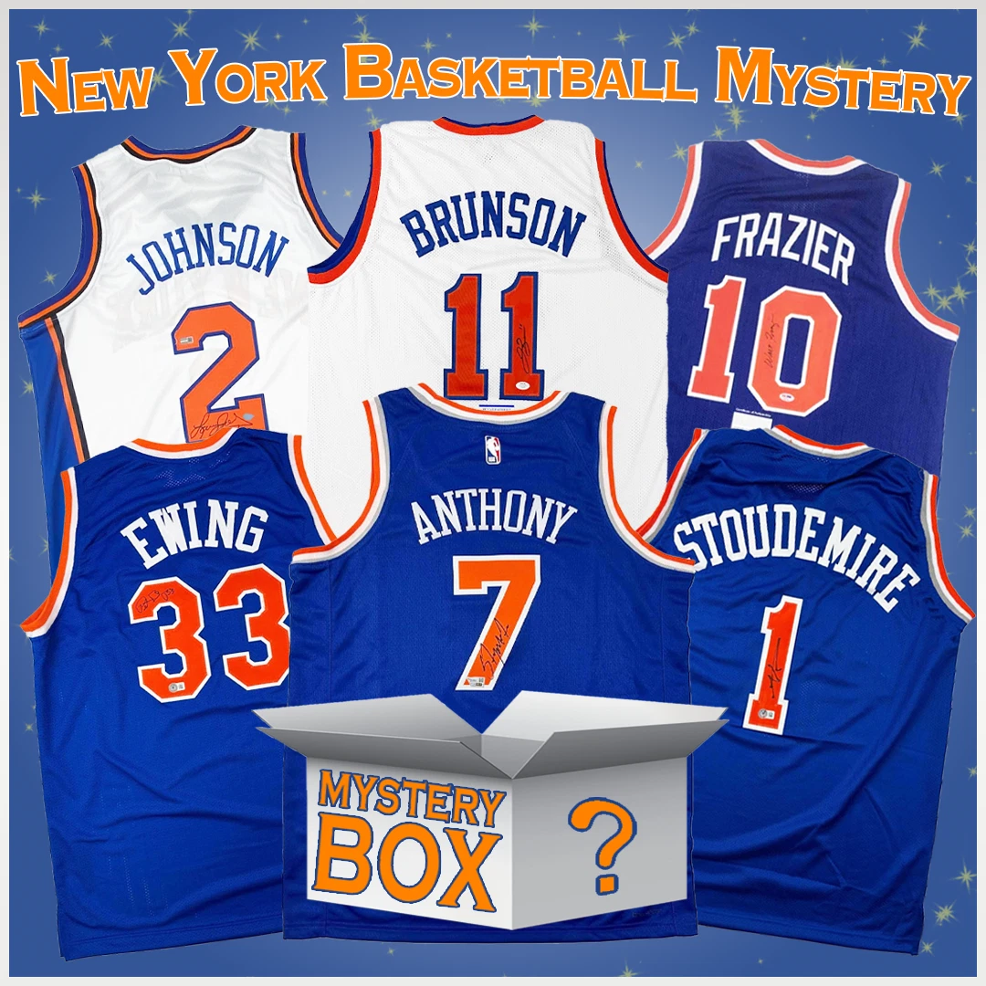 Autographed/Signed New York Basketball Jersey Mystery Box PSA JSA or Beckett COA
