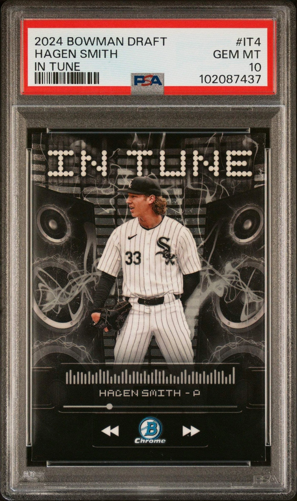 Graded 2024 Topps Bowman Draft Hagen Smith #IT4 In Tune RC Baseball Card PSA 10