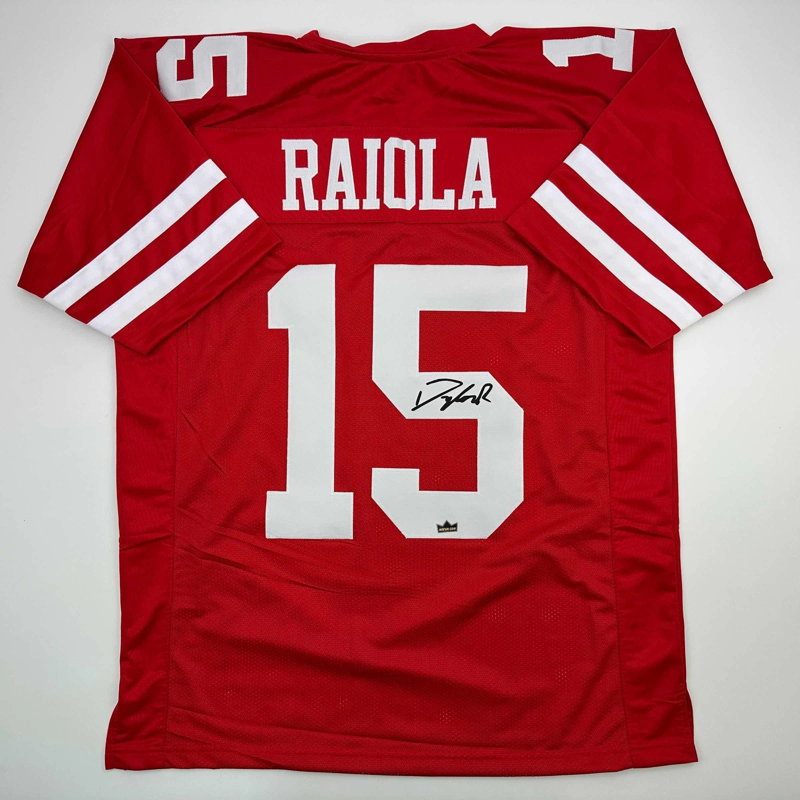 Facsimile Autographed Dylan Raiola Nebraska Red Reprint Jersey Size Men's XL