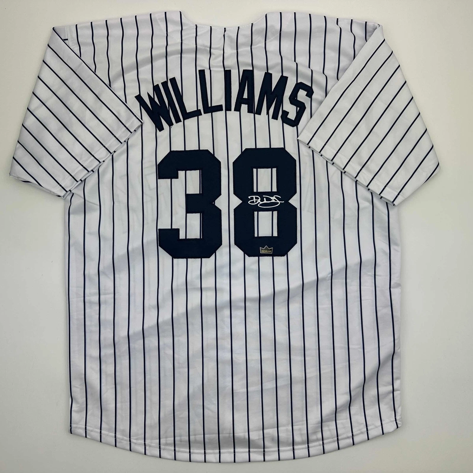 Facsimile Autographed Devin Williams New York Pinstripe Reprint Jersey Men's XL