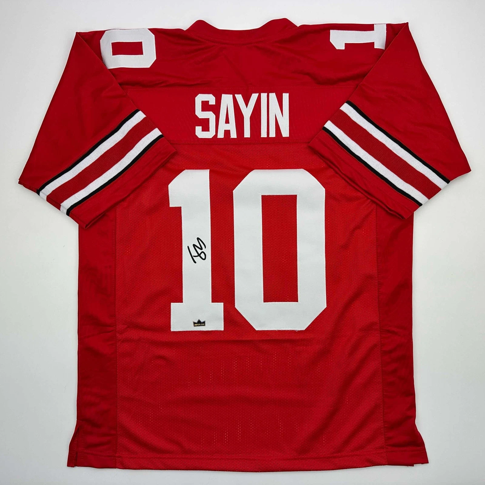 Facsimile Autographed Julian Sayin Ohio State Red Reprint Jersey Size Men's XL
