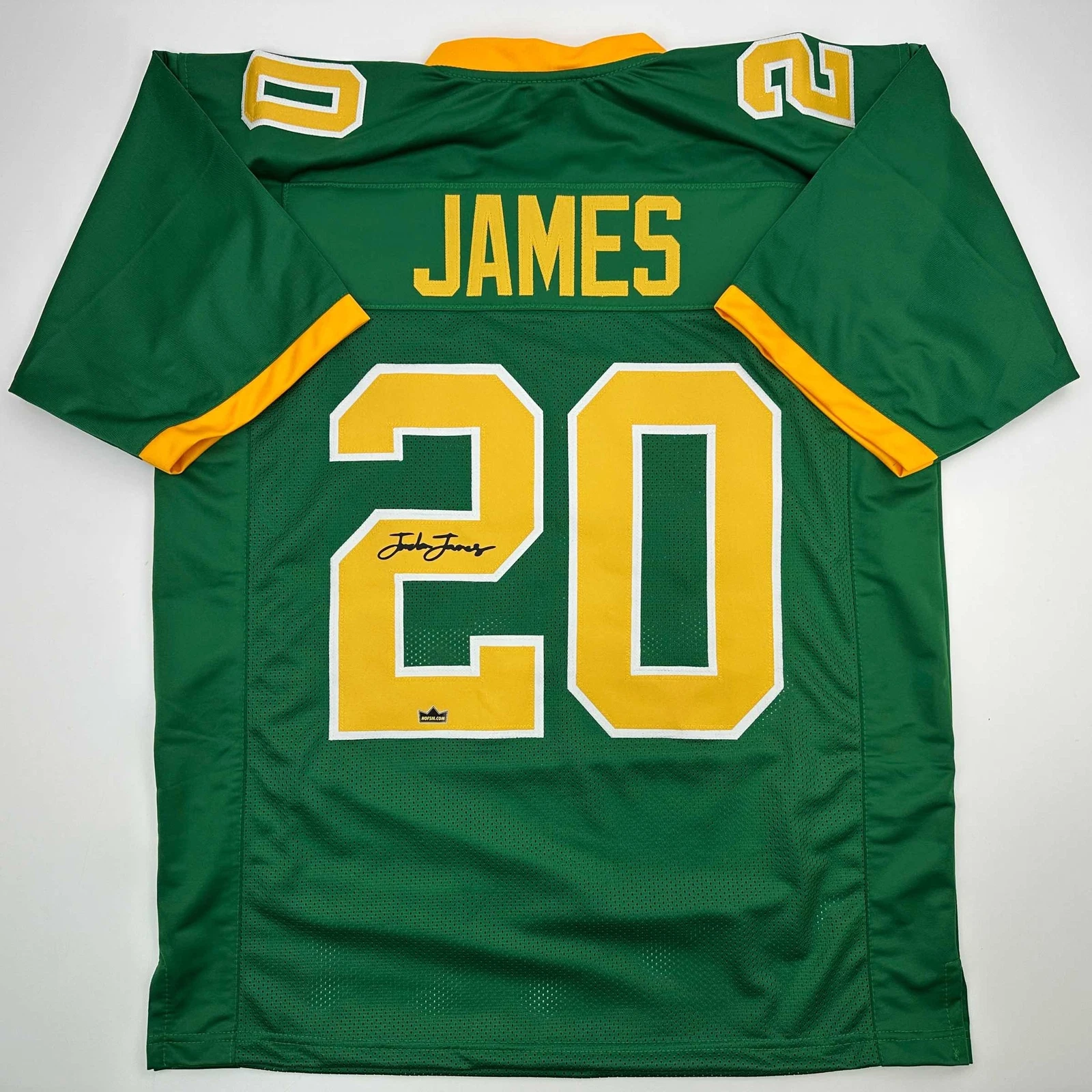 Facsimile Autographed Jordan James Oregon Green Reprint Jersey Size Men's XL