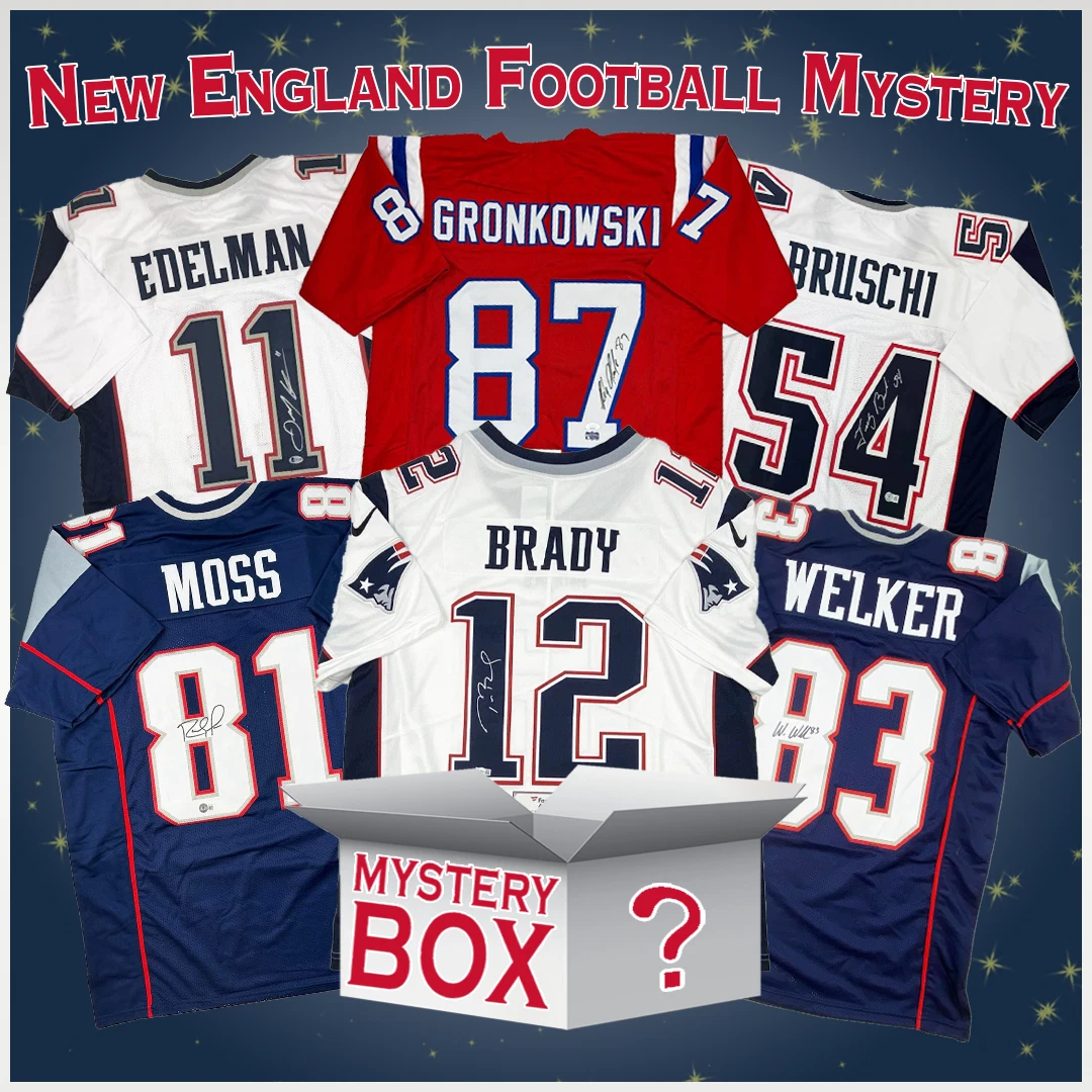 Autographed/Signed New England Football Jersey Mystery Box PSA JSA BAS COA