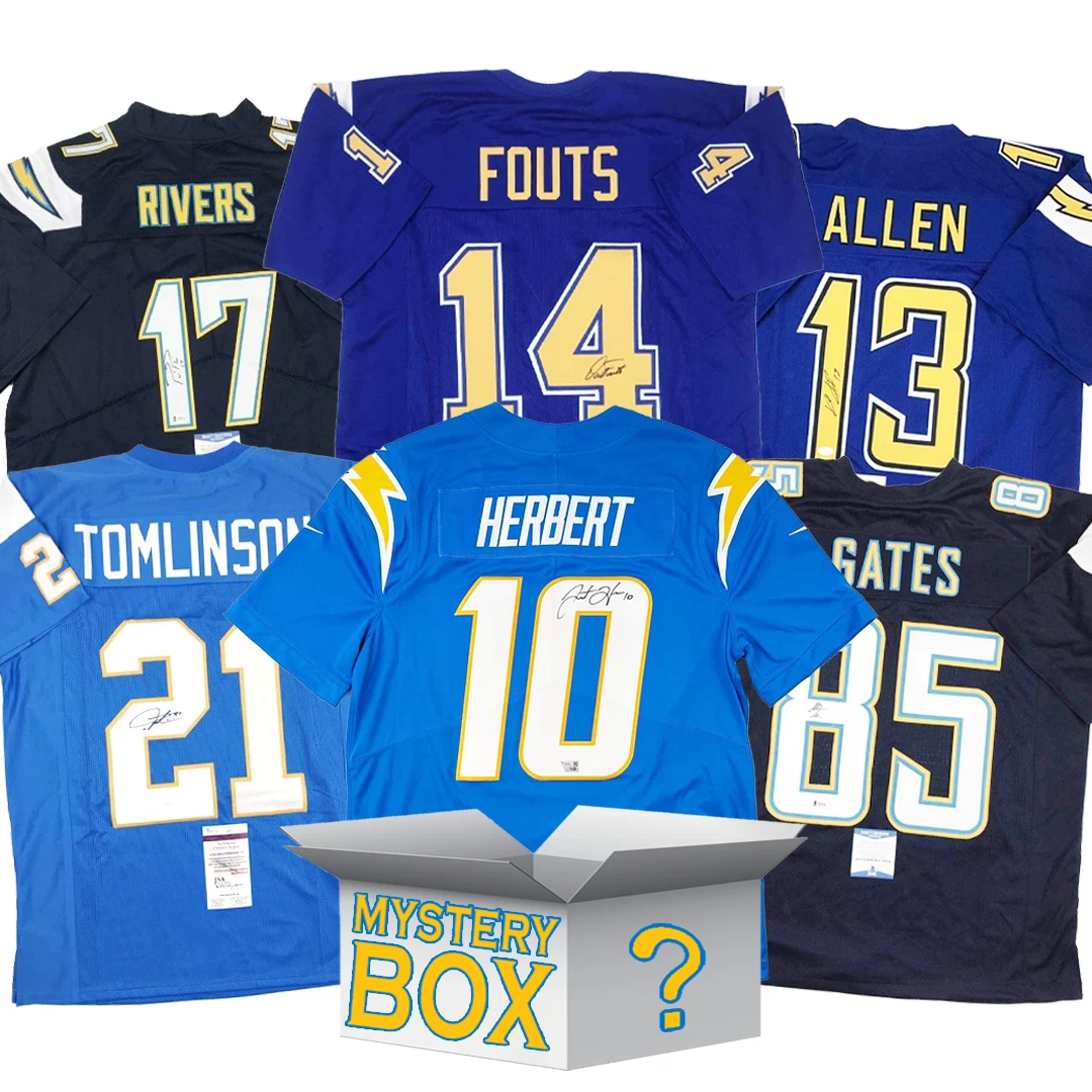 Autographed/Signed Los Angeles San Diego Football Jersey Mystery Box PSA JSA COA