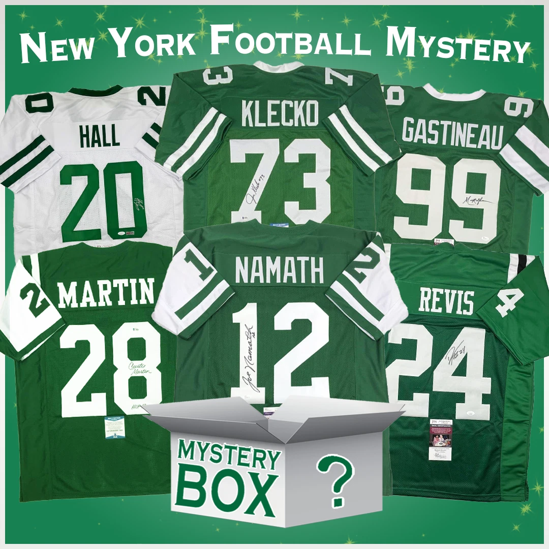 Autographed/Signed New York Football Jersey Mystery Box PSA JSA or Beckett COA