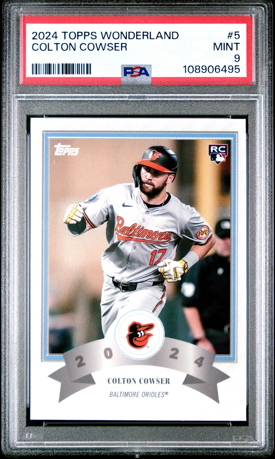 Graded 2024 Topps Wonderland Colton Cowser #5 Rookie RC Baseball Card PSA 9 Mint