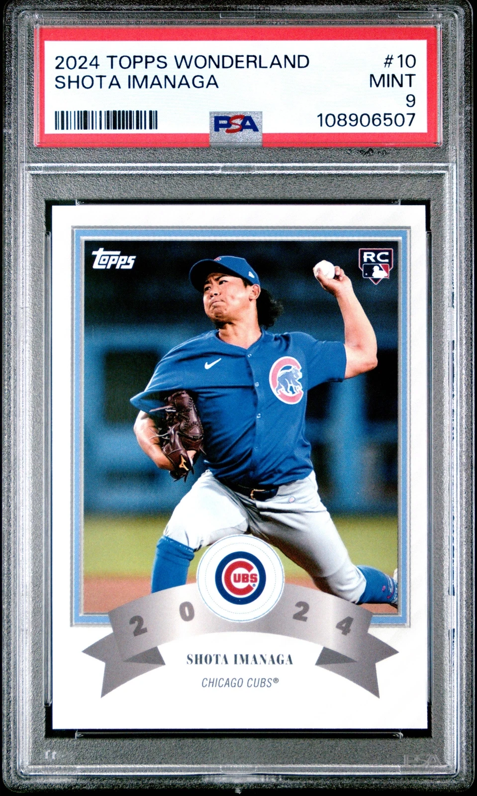 Graded 2024 Topps Wonderland Shota Imanaga #10 Rookie Baseball Card PSA 9 Mint