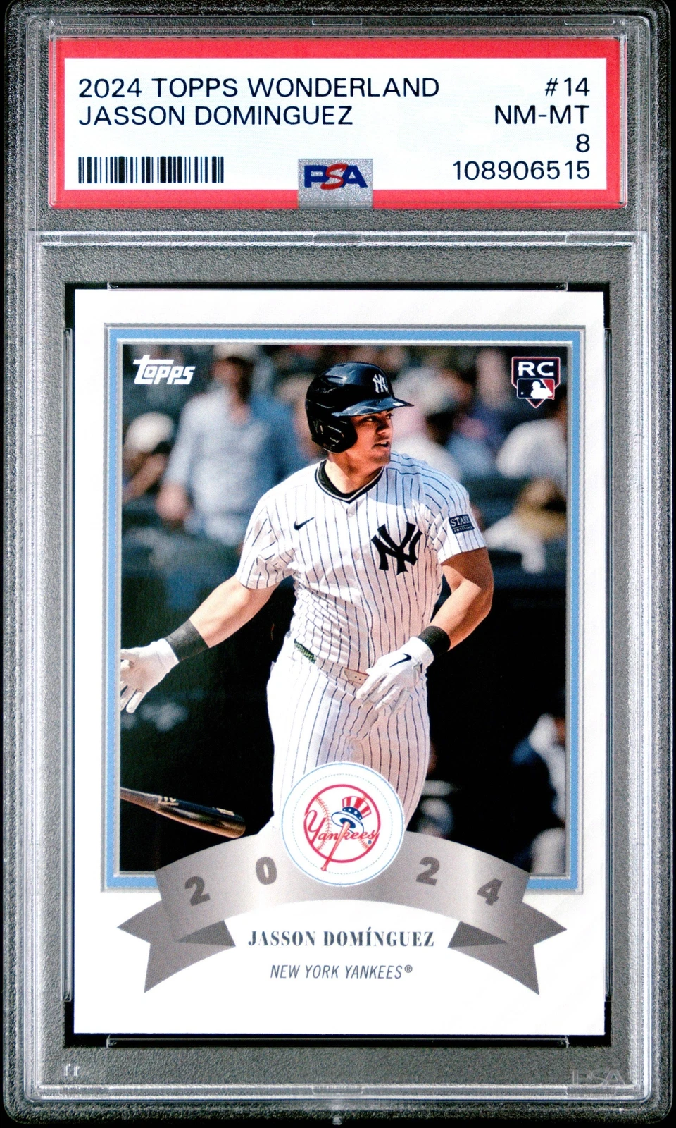 Graded 2024 Topps Wonderland Jasson Dominguez #14 Rookie RC Baseball Card PSA 8