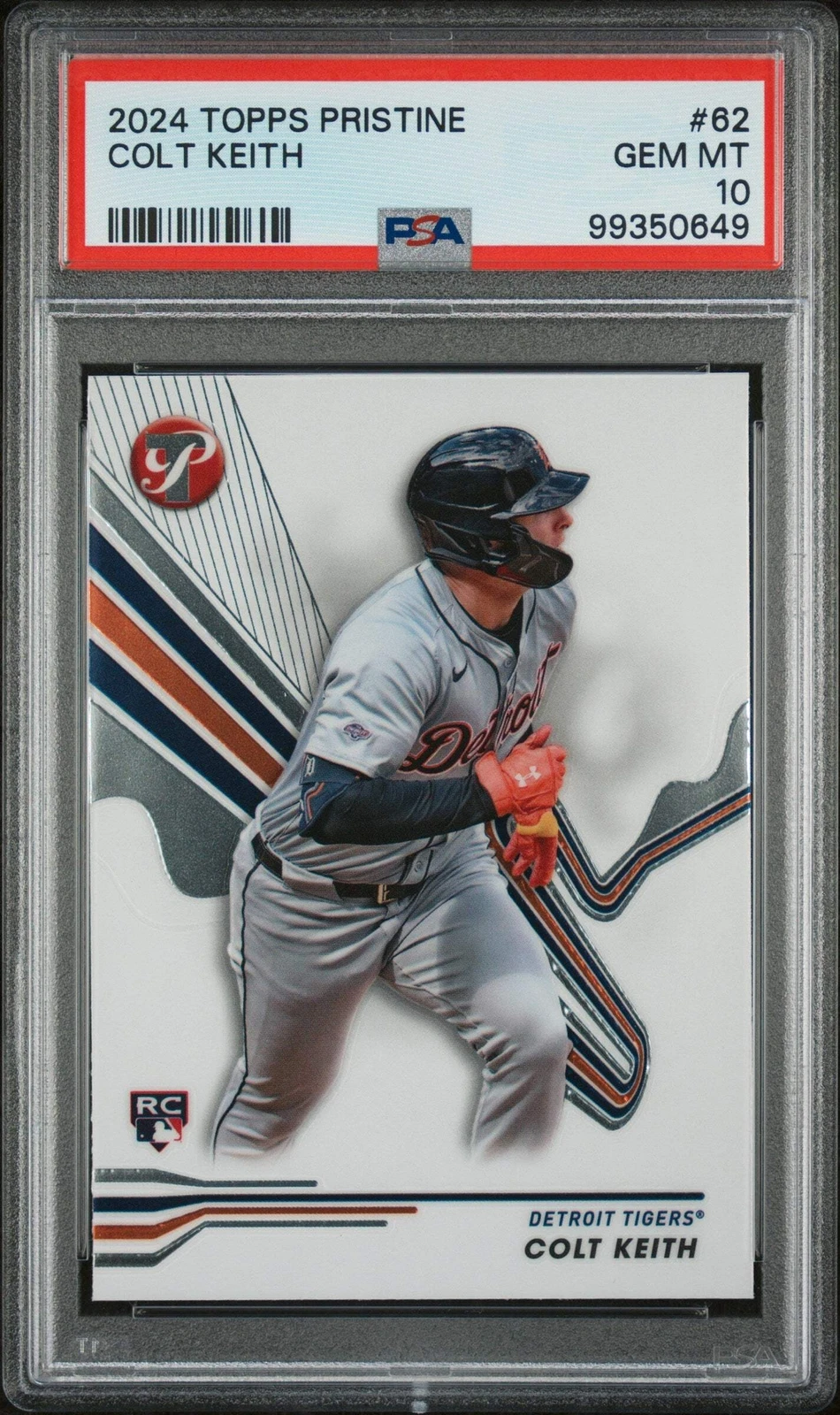 Graded 2024 Topps Pristine Colt Keith #62 Rookie Baseball Card PSA 10 Gem Mint