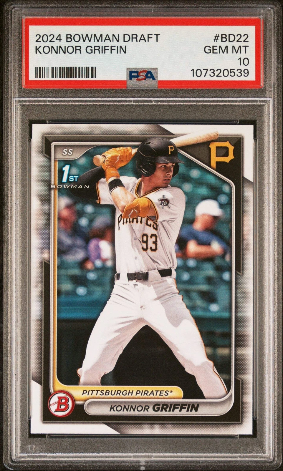 Graded 2024 Topps Bowman Draft Konnor Griffin #BD22 Rookie Baseball Card PSA 10