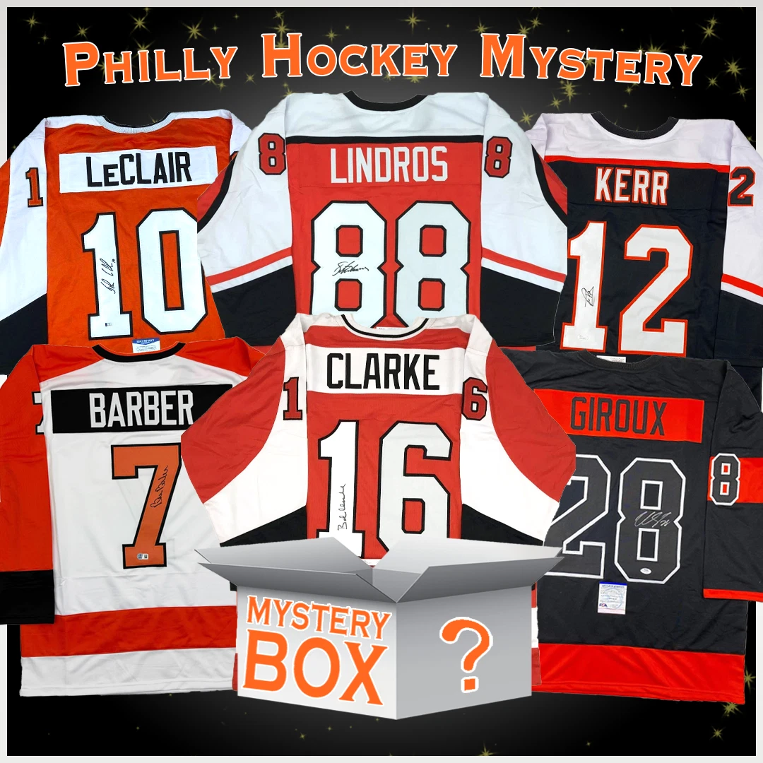 Autographed/Signed Philadelphia Hockey Jersey Mystery Box PSA JSA or Beckett COA