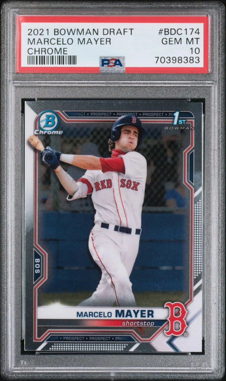 Graded 2021 Topps Bowman Draft Marcelo Mayer #BDC174 Rookie Baseball Card PSA 10