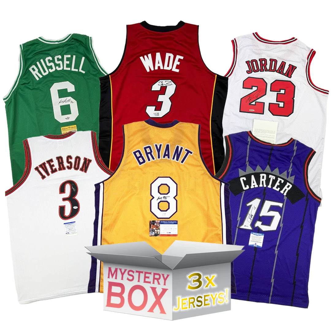 3x Hall of Famers Autographed/Signed Basketball Jerseys Mystery Box BAS JSA PSA
