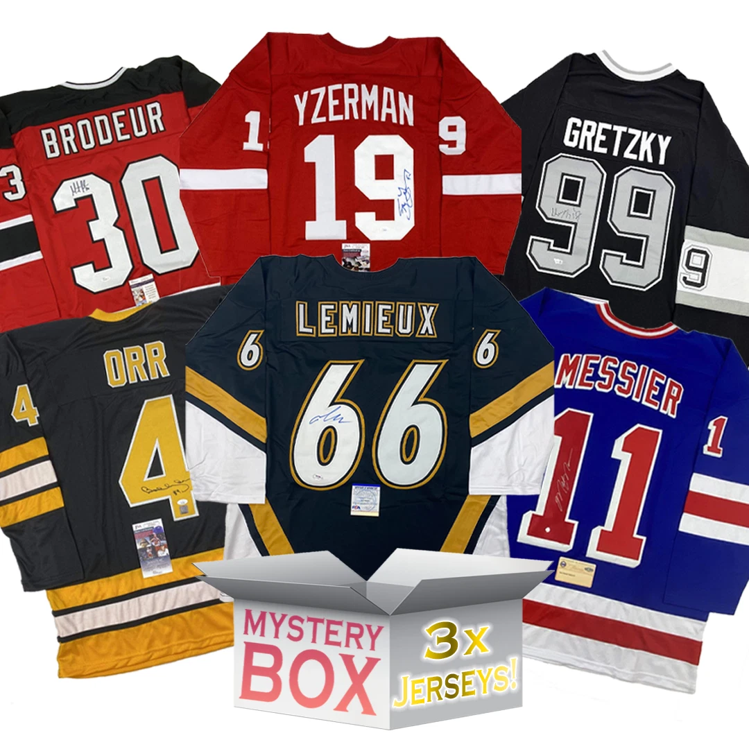 3x Hall of Famers Autographed/Signed Hockey Jerseys Mystery Box PSA JSA or BAS