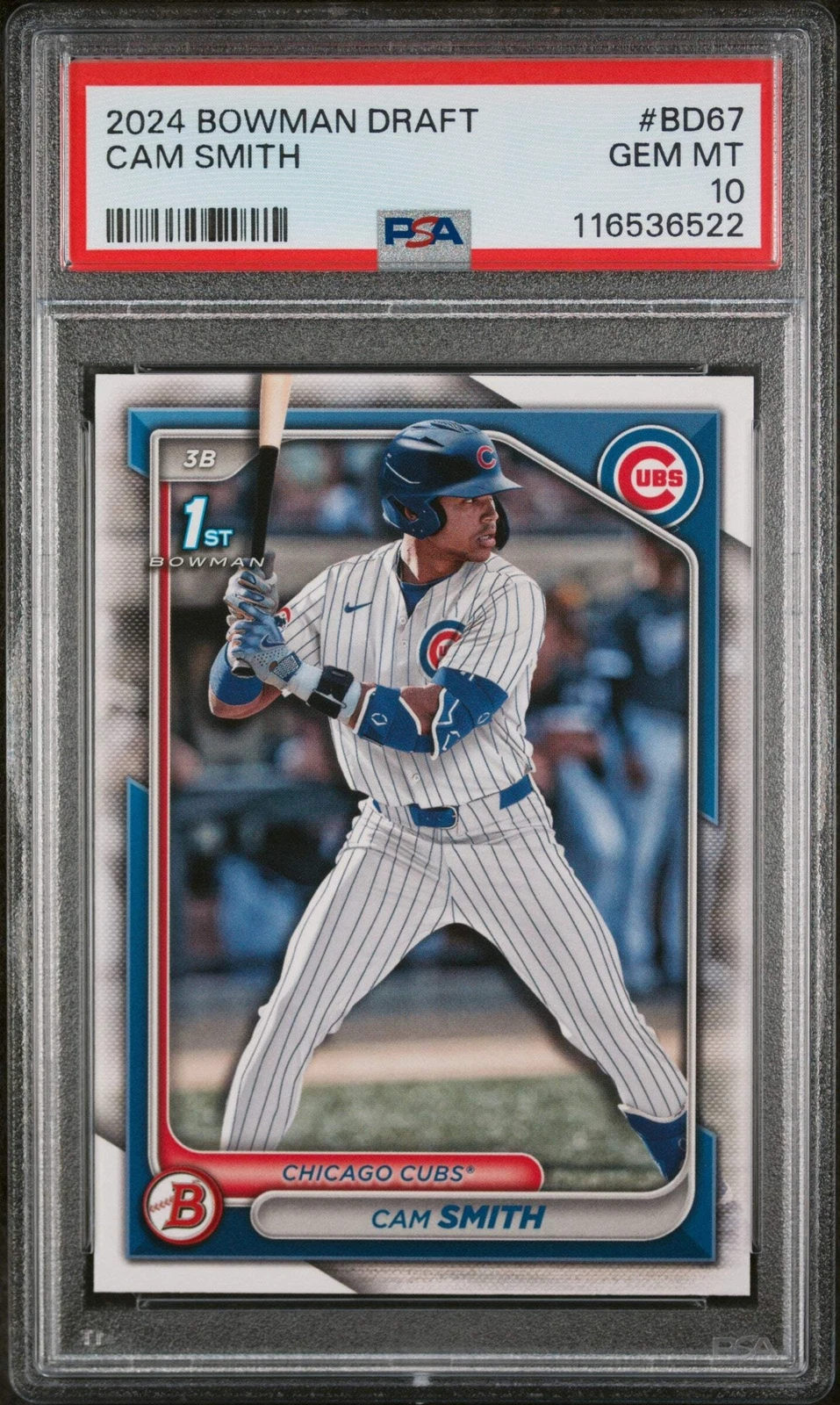 Graded 2024 Topps Bowman Draft Cam Smith #BD67 Rookie RC Baseball Card PSA 10