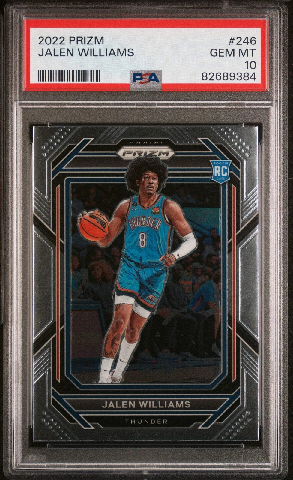 Graded 2022 Panini Prizm Jalen Williams #246 Rookie RC Basketball Card PSA 10