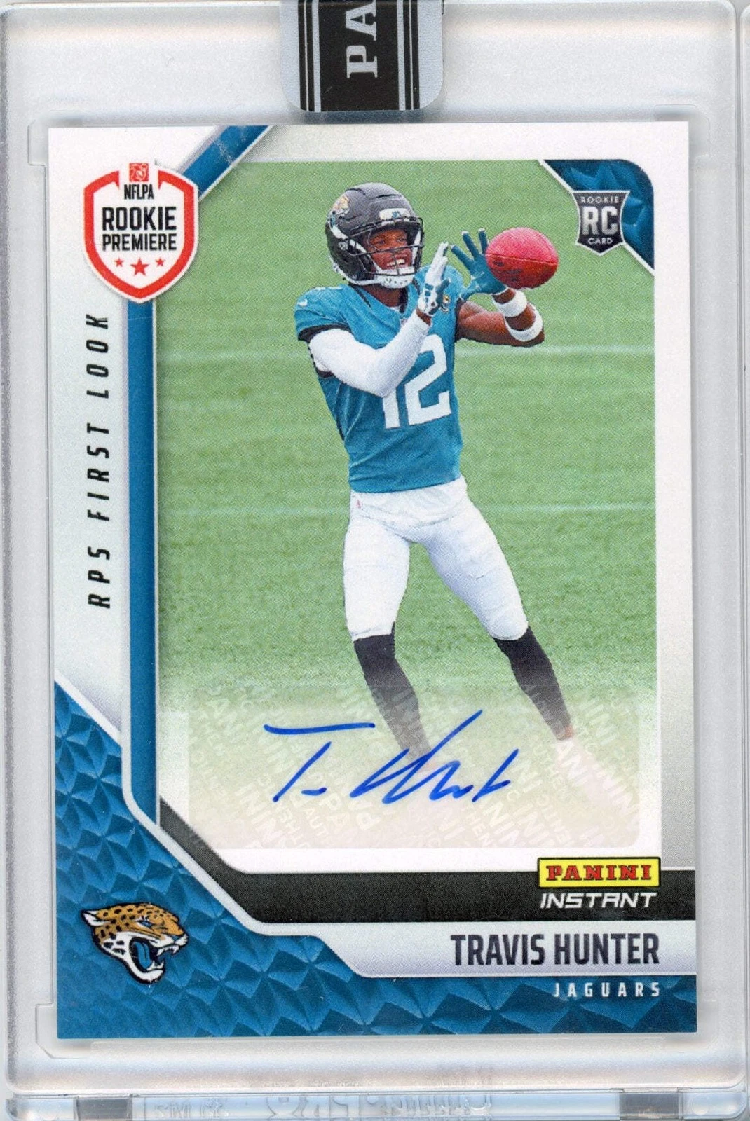 2025 Panini Instant NFL Travis Hunter #35 RPS First Look Auto RC Football Card