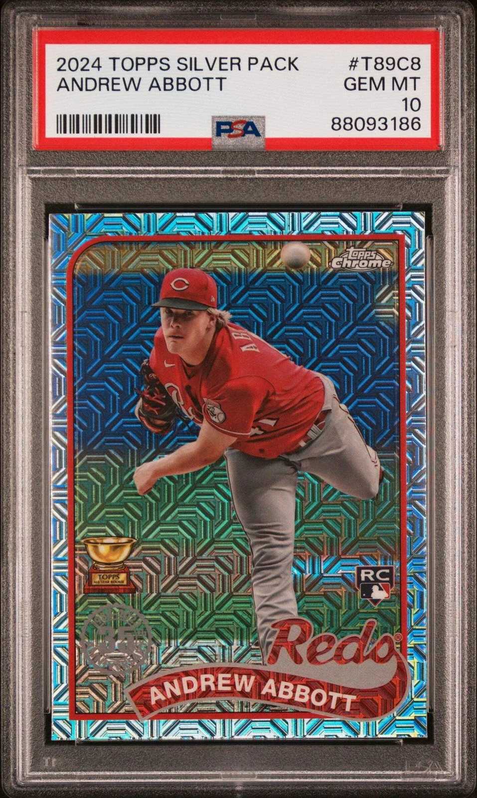 Graded 2024 Topps Silver Pack Andrew Abbott #T89C8 Rookie Baseball Card PSA 10