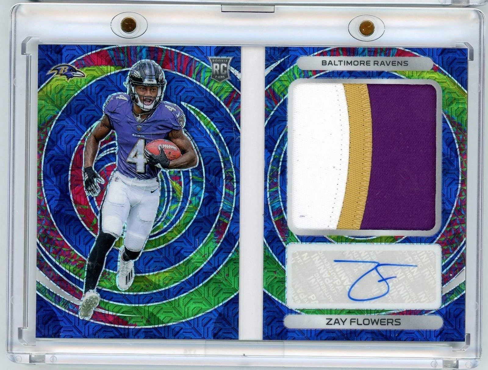 2023 Panini Spectra Rookie Optic Zay Flowers #ROZFL /15 Booklet Auto Rookie Card