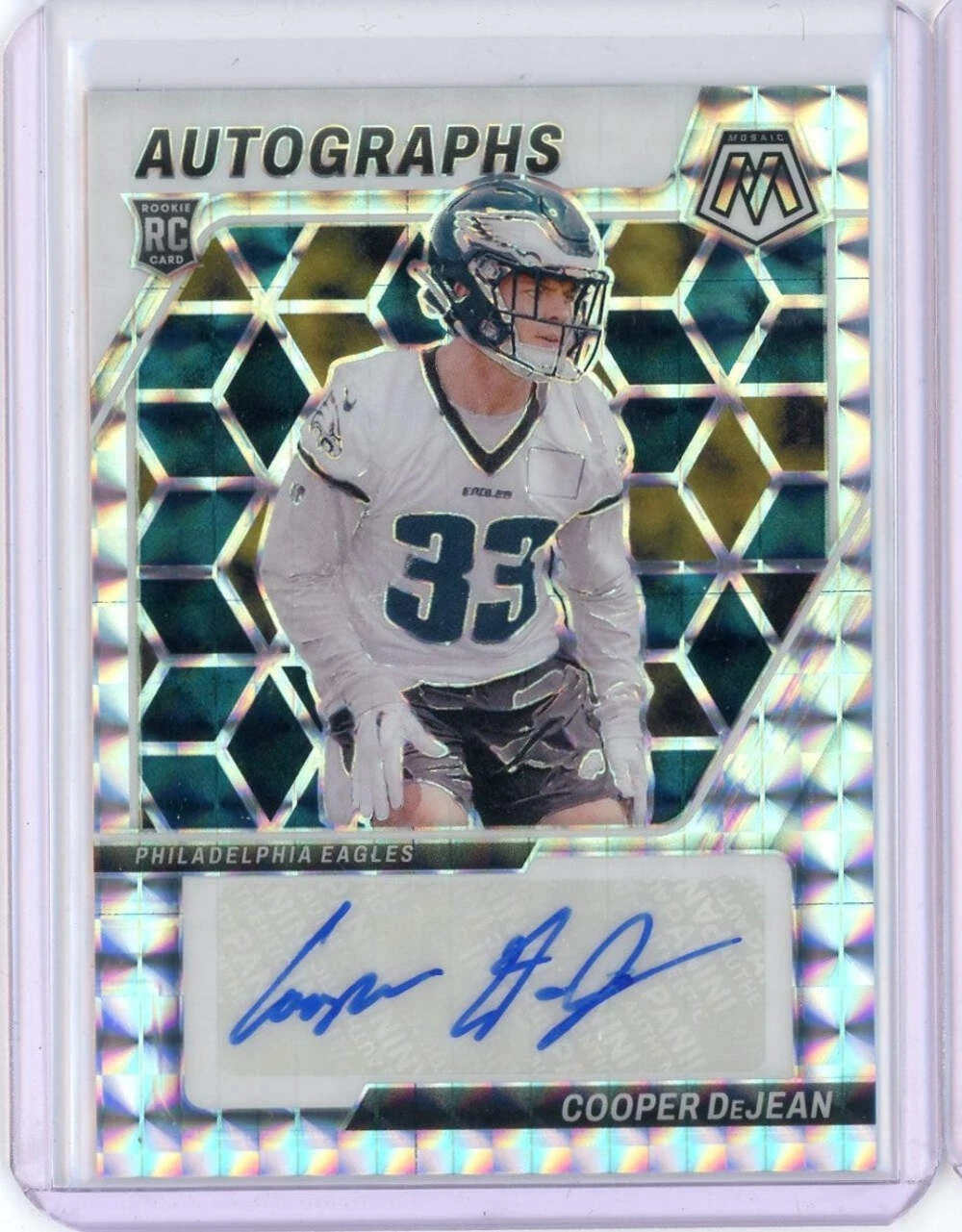 2024 Panini Mosaic Silver Cooper DeJean #AM-CDN Auto Rookie RC Football Card