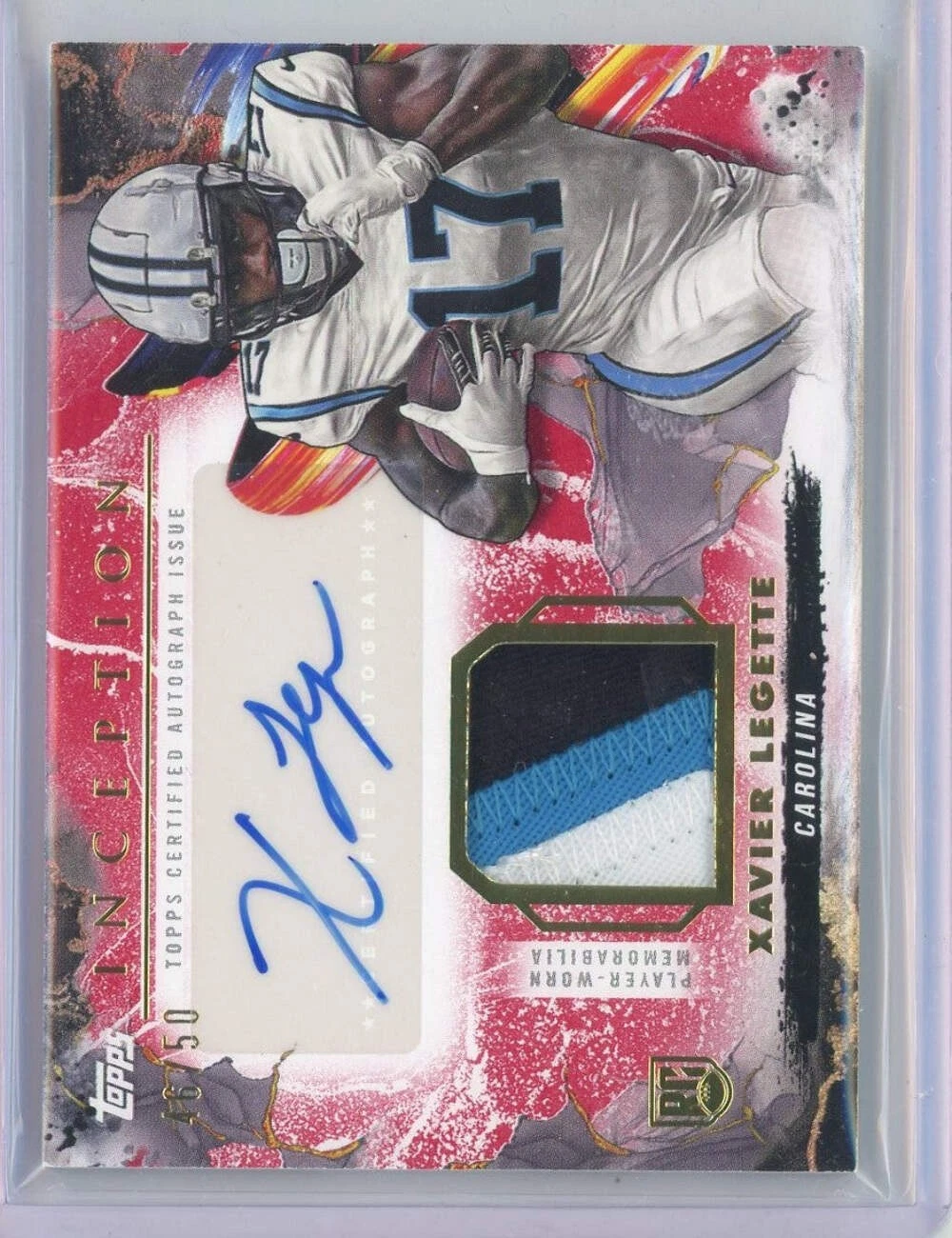 2024 Topps Inception Xavier Legette #PPAXL RPA /50 RC Football Card