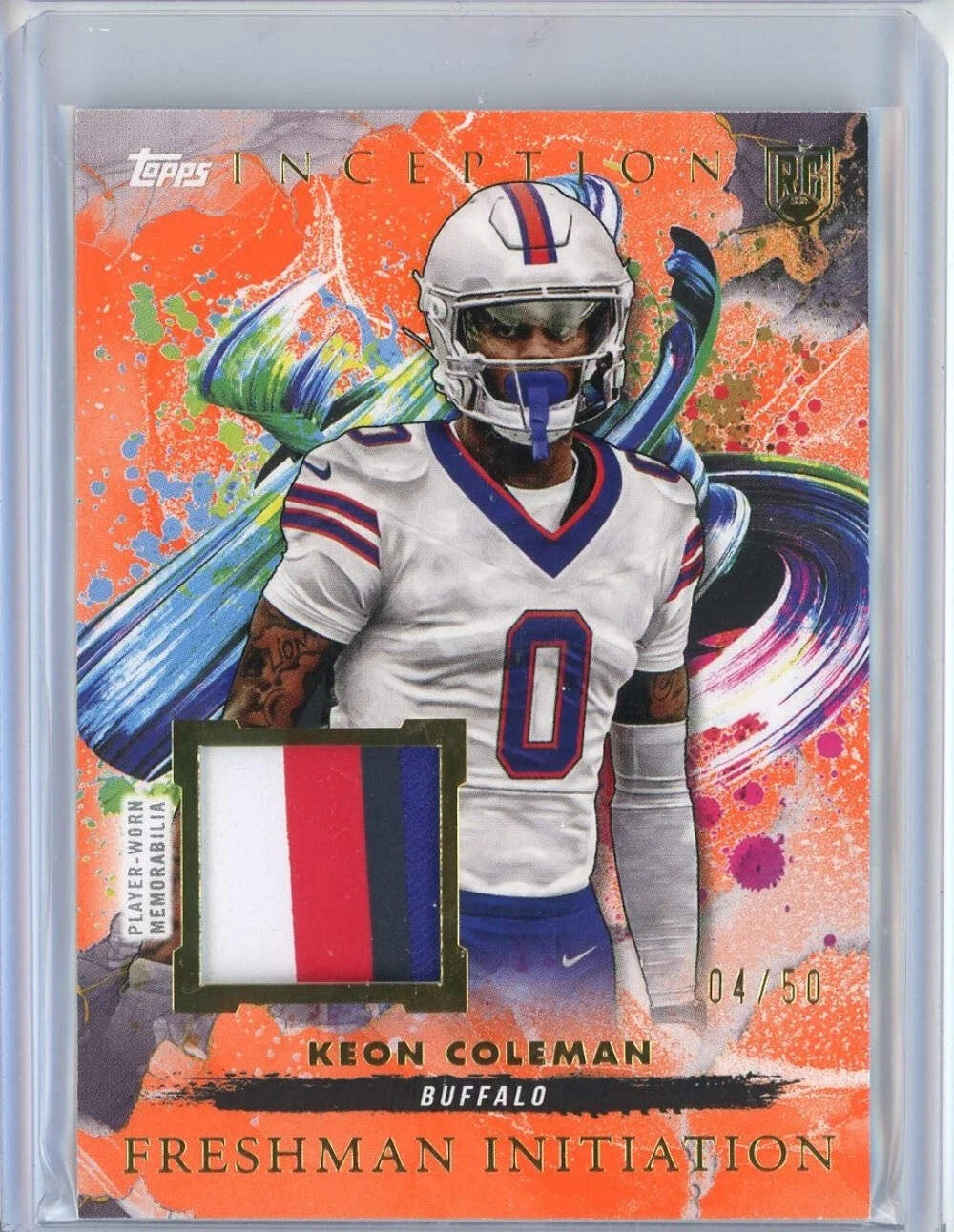 2024 Inception Keon Coleman #FI5 /50 Relic RC Card
