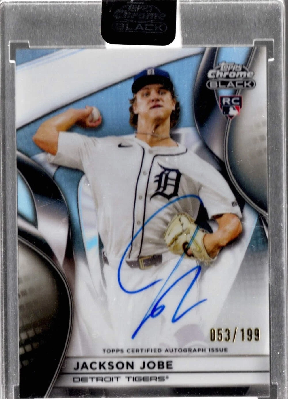 2025 Topps Chrome Black Jackson Jobe #CBAJJB Refractor Auto /199 Rookie RC Card