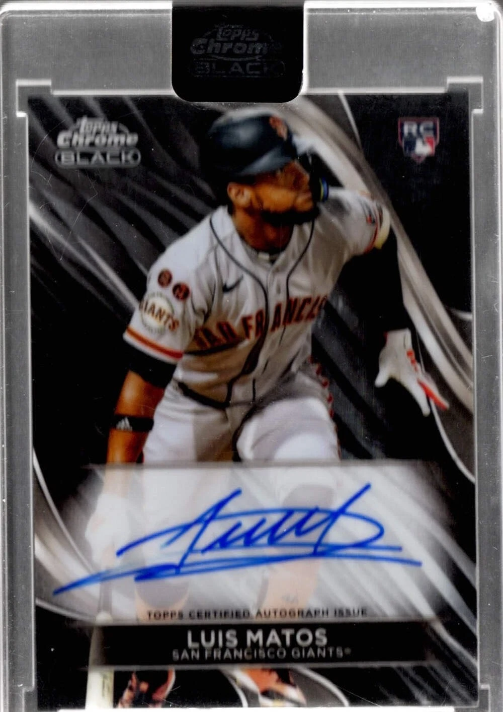 2025 Topps Chrome Black Luis Matos #CBALMB Auto Giants Rookie RC Baseball Card