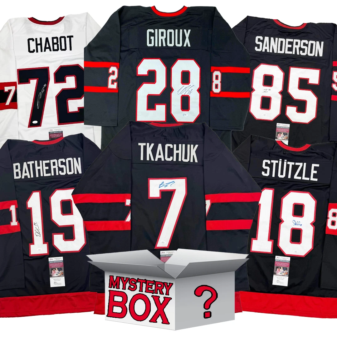 Autographed/Signed Ottawa Hockey Jersey Mystery Box with PSA JSA or Beckett COA