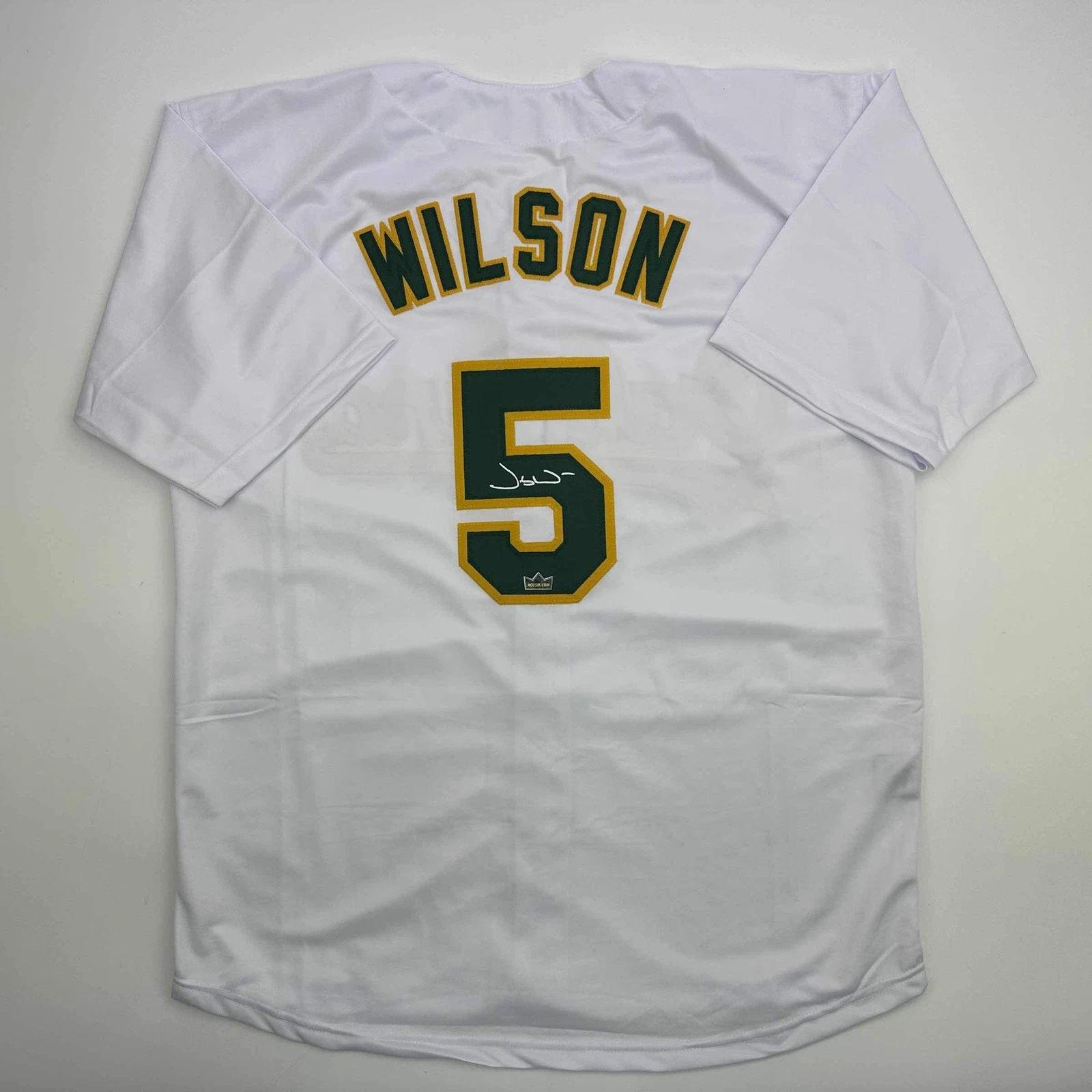 Facsimile Autographed Jacob Wilson Oakland White Reprint Jersey Size Men's XL