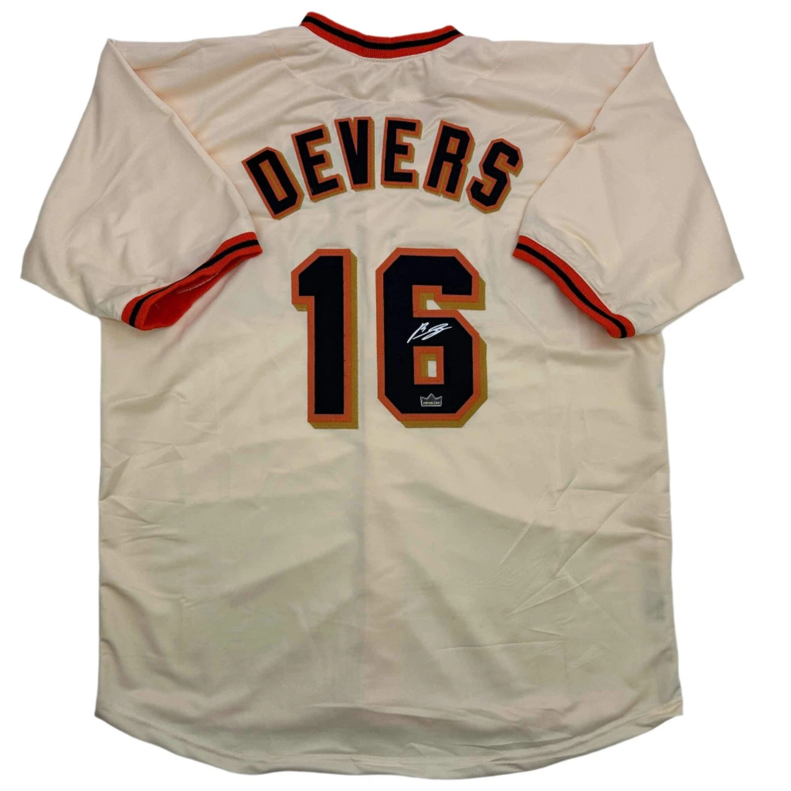 Facsimile Autographed Rafael Devers San Francisco Cream Reprint Jersey Men's XL