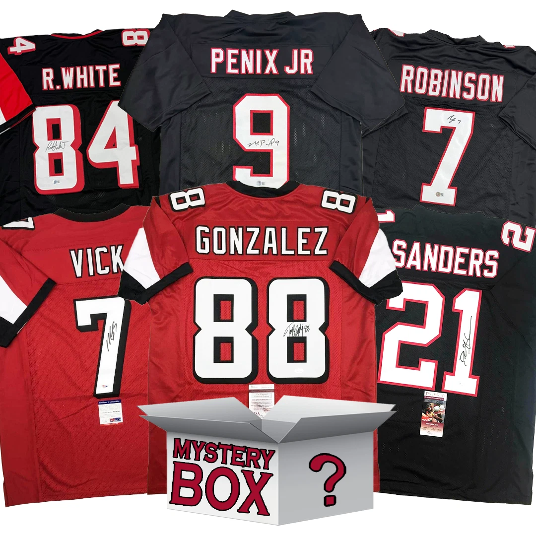 Autographed/Signed Atlanta Football Jersey Mystery Box PSA JSA or Beckett COA