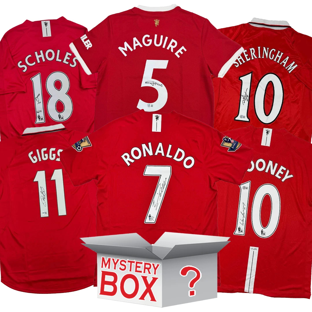 Manchester United Autographed/Signed Soccer Jersey Mystery Box PSA JSA BAS COA