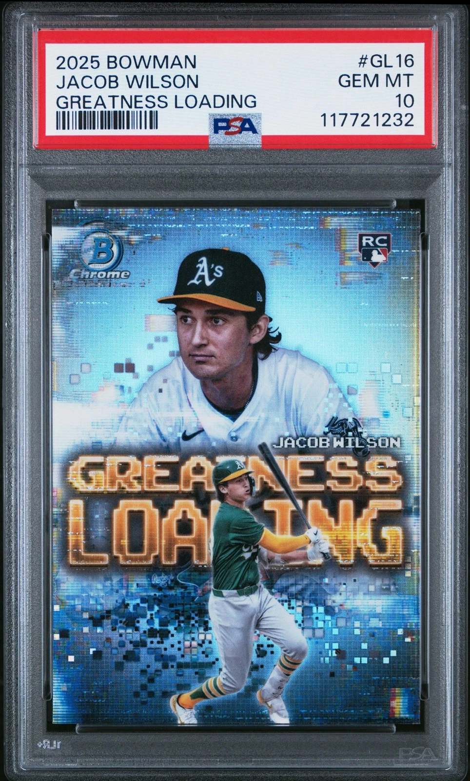 Graded 2025 Topps Bowman Jacob Wilson #GL16 Greatness Loading Rookie Card PSA 10