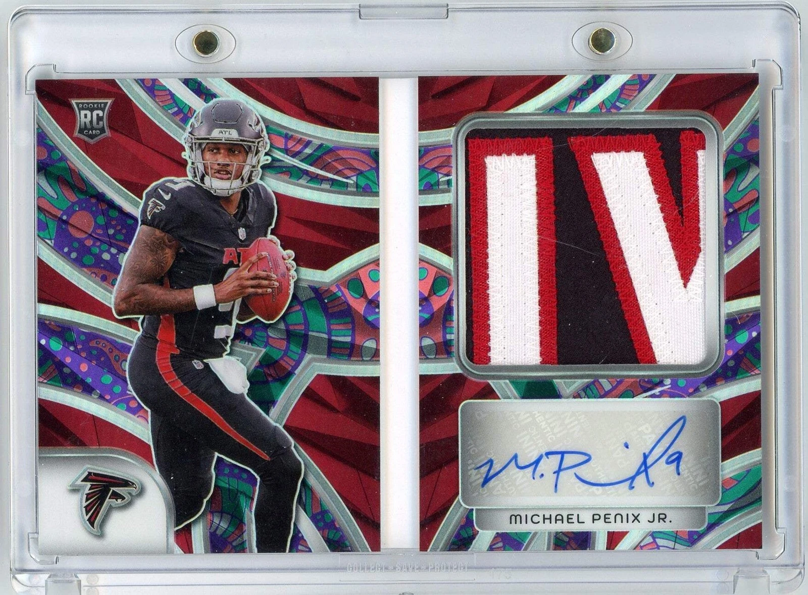 2024 Spectra Rookie Genesis Michael Penix Jr #RGHMPJ RPA Booklet /5 RC Card