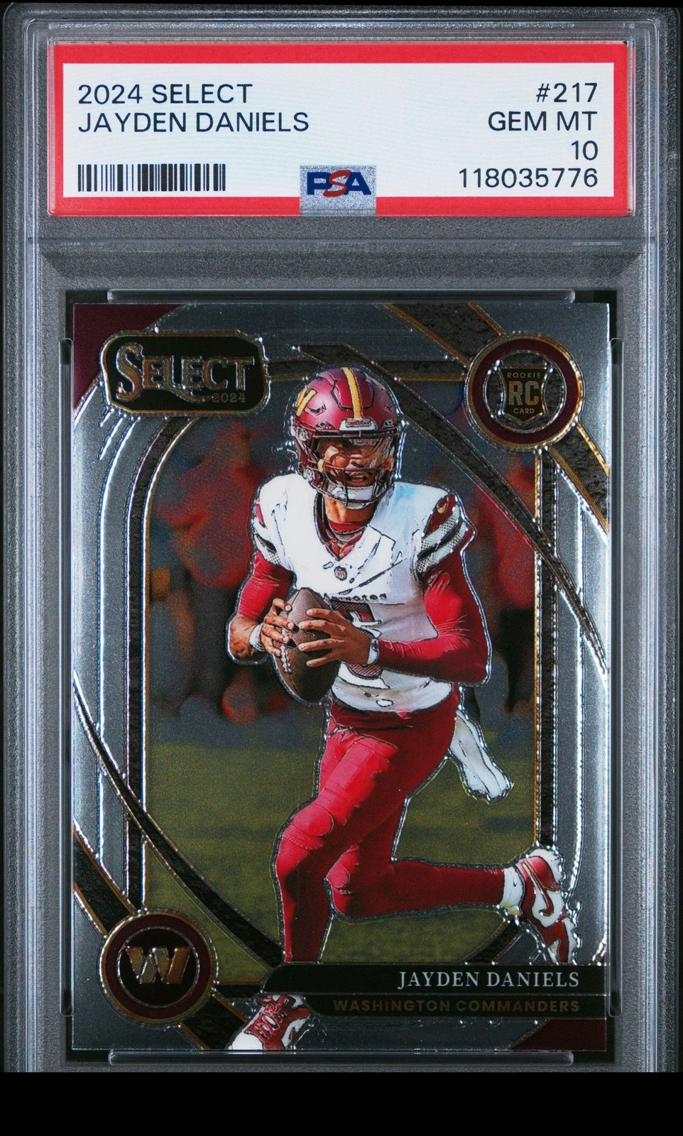 Graded 2024 Panini Select Jayden Daniels #217 Rookie RC Football Card PSA 10